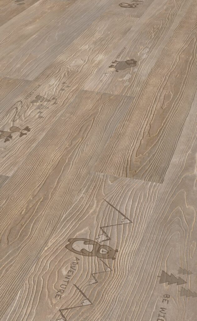 Parquet Stratifié Wild M8112- Sécuritaire et Adapté aux Enfants avec Look Bois Clair