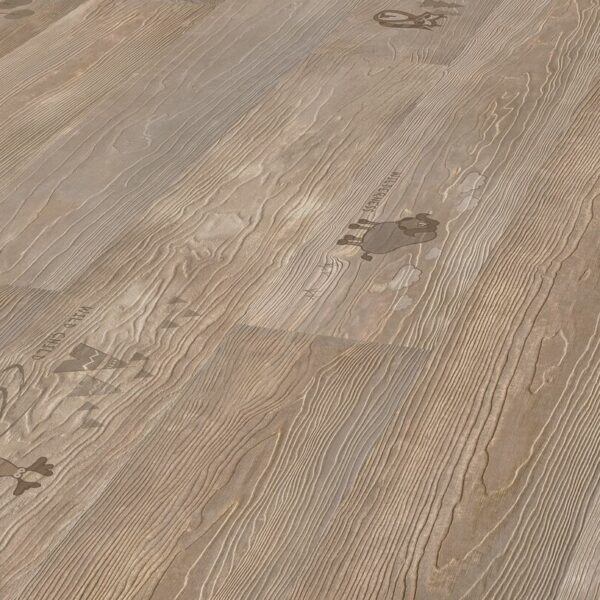 Parquet Stratifié Wild M8112- Sécuritaire et Adapté aux Enfants avec Look Bois Clair