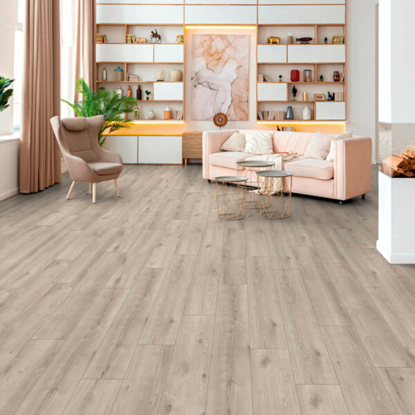 Parquet Stratifié Cachemire Chêne Argent RV829 -1 lame - ER structure - 1.380 × 242 × 8 mm