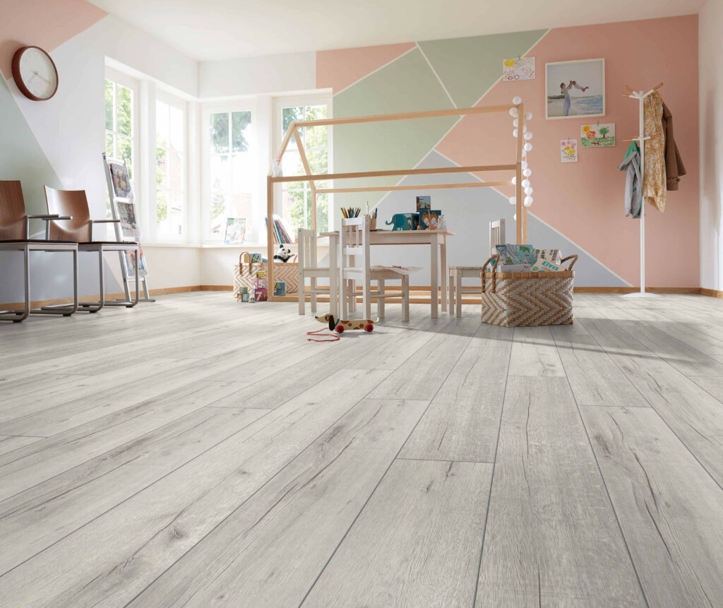 Parquet Stratifié Chêne Rip Blanc D3181- 1 lame · MX structure -1.380×193×12mm-
