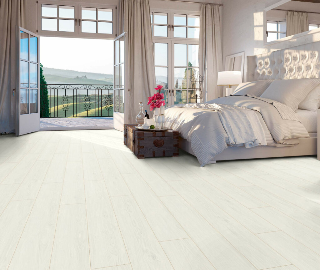 Le parquet stratifié Chêne Opal Blanc M1234